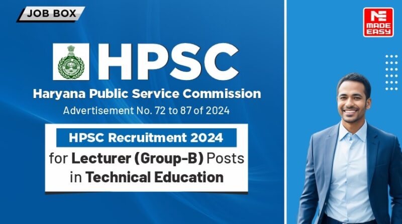 HPSC Recruitment for Lecturer (Group-B) Posts in Technical Education