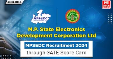 MPSEDC Recruitment 2024 through GATE Score Card