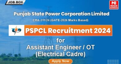 PSPCL Recruitment 2024 for Assistant Engineer/OT (Electrical Cadre)