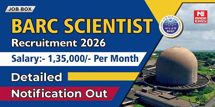 BARC Recruitment 2026 for Scientist (Scientific Officers) | OCES/DGFS