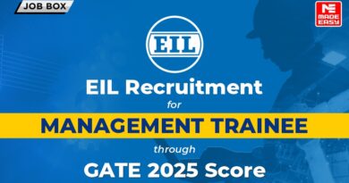 EIL Recruitment for Management Trainee through GATE 2025 Score