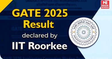 GATE 2025 Result released by IIT Roorkee, Check Now