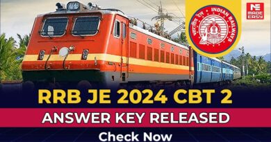 RRB JE CBT 2 Answer Key Released