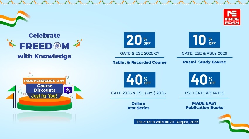 Independence Day Offers on MADE EASY Courses