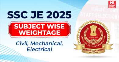 SSC JE 2025 Subject Wise Weightage - Civil, Mechanical, Electrical
