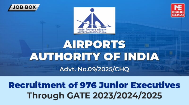 AAI Recruitment 2025 for Junior Executives