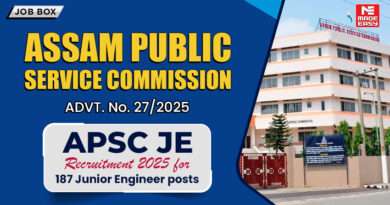APSC JE Recruitment 2025 for 187 Junior Engineer Vacancies