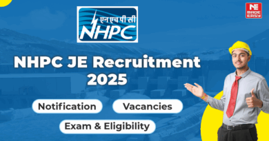 NHPC JE Recruitment 2025 Notification, Vacancies, Exam & Eligibility