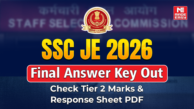 SSC JE Final Answer Key