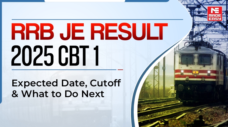 RRB JE Result 2025 CBT 1 Out