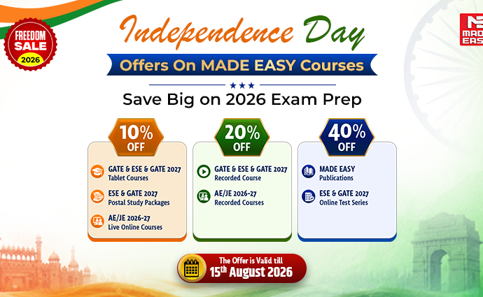 Independence Day Offers on MADE EASY Courses