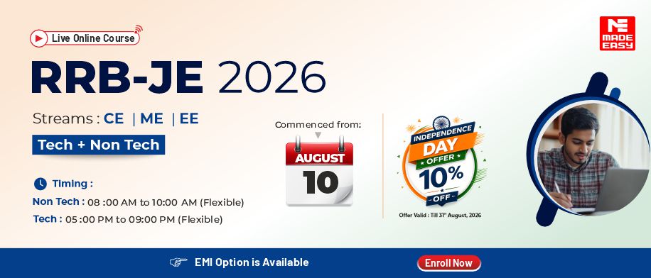 RRB JE 2026 Live Online Course