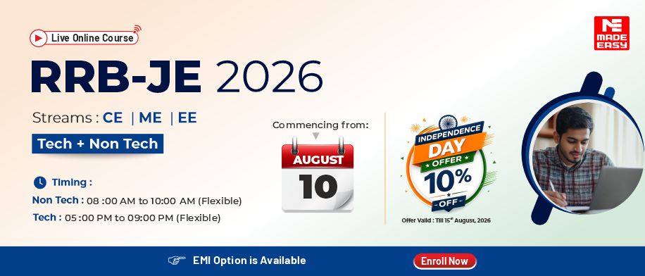RRB JE 2026 Live Online Course