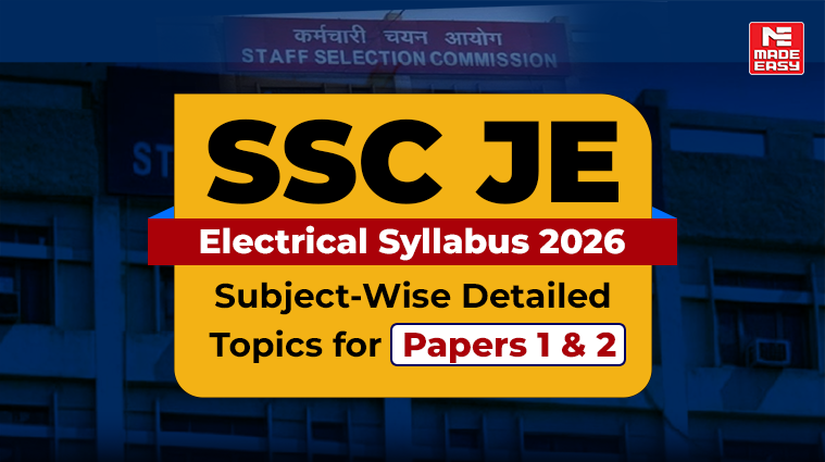 SSC JE Electrical Syllabus
